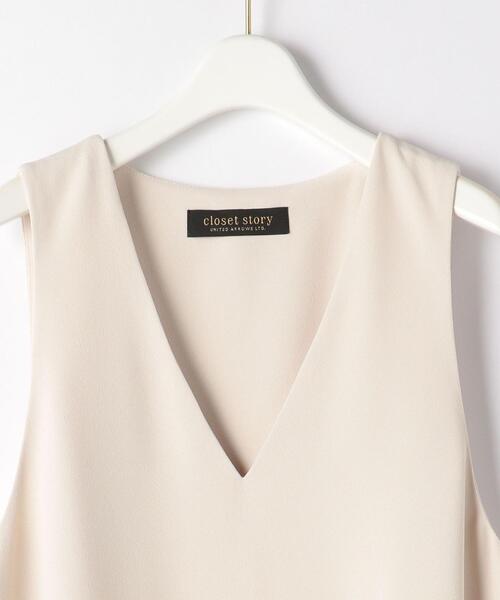 closet story（クローゼットストーリー）の「＜closet story＞□ジョーゼット Aライン ジャンパースカート -手洗い可能-（ジャンパースカート・レディース・ブラック/ナチュラル・FREE）」の17枚目の写真