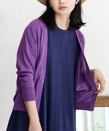 zootie | 【涼しく羽織る、大人カーディガン】 コットンリネン ショートトッパー カーディガン(カーディガン/ボレロ)