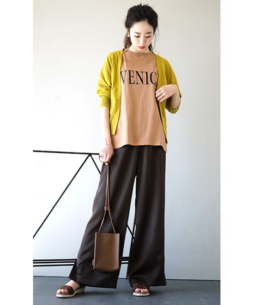 zootie（ズーティー）の「【涼しく羽織る、大人カーディガン】 コットンリネン ショートトッパー カーディガン（カーディガン/ボレロ・レディース・マジェンタ/グリーン/ブラック/オートミール/ターコイズブルー/マスタード/パープル/ロイヤルブルー/レッド/オレンジ・M）」の18枚目の写真