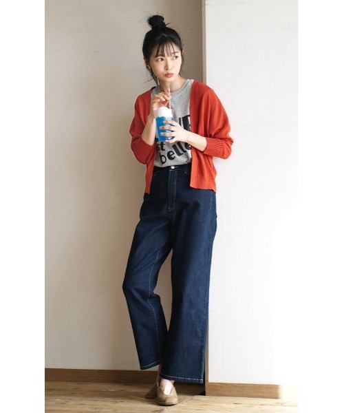 zootie（ズーティー）の「【涼しく羽織る、大人カーディガン】 コットンリネン ショートトッパー カーディガン（カーディガン/ボレロ・レディース・マジェンタ/グリーン/ブラック/オートミール/ターコイズブルー/マスタード/パープル/ロイヤルブルー/レッド/オレンジ・M）」の22枚目の写真