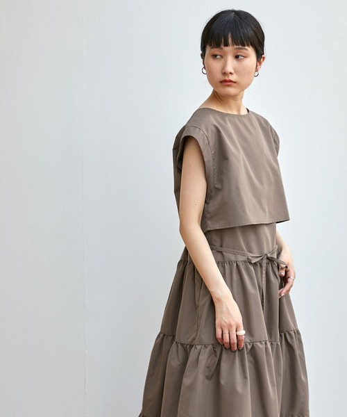 EMMA（EMMA CLOTHES）（エマ）の「【EMMA】3WAYフレンチスリーブティアードロングワンピース（ワンピース・レディース・ホワイト/ブラック/グリーン/モカ・FREE）」の21枚目の写真