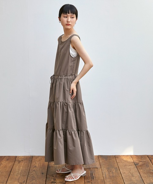 EMMA（EMMA CLOTHES）（エマ）の「【EMMA】3WAYフレンチスリーブティアードロングワンピース（ワンピース・レディース・ホワイト/ブラック/グリーン/モカ・FREE）」の11枚目の写真