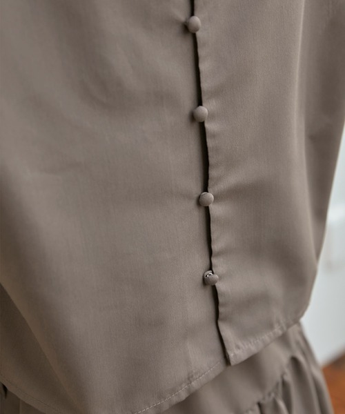 EMMA（EMMA CLOTHES）（エマ）の「【EMMA】3WAYフレンチスリーブティアードロングワンピース（ワンピース・レディース・ホワイト/ブラック/グリーン/モカ・FREE）」の12枚目の写真