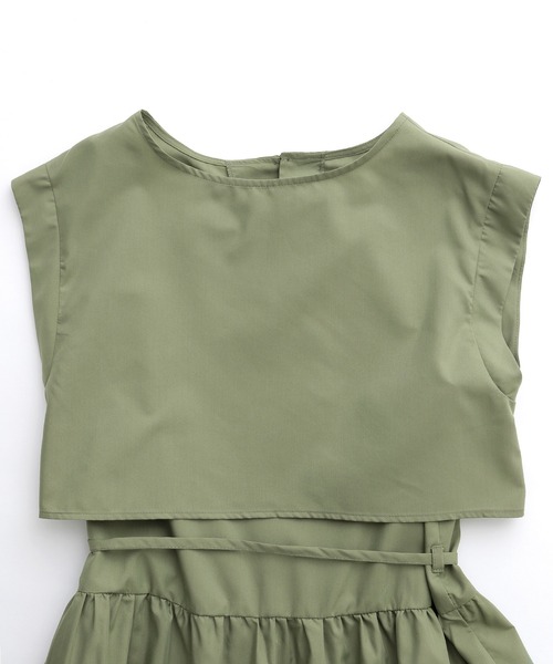 EMMA（EMMA CLOTHES）（エマ）の「【EMMA】3WAYフレンチスリーブティアードロングワンピース（ワンピース・レディース・ホワイト/ブラック/グリーン/モカ・FREE）」の6枚目の写真