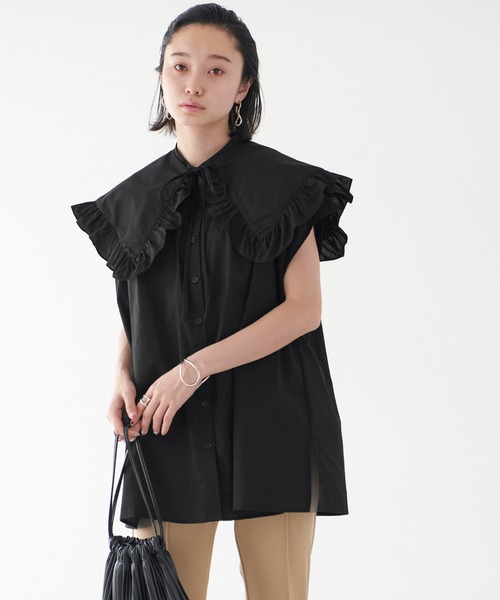 forksy.（フォルクシー）の「【forksy.】2WAYスタンドカラーシャツビックカラーセット（シャツ/ブラウス・レディース・ホワイト系その他/ブラック系その他/ホワイト系その他2/ホワイト系その他3/ブラック系その他2/ブラック系その他3/ブラック系その他4/ブラック系その他5/ブラック系その他6/ホワイト/ブラック・FREE）」の6枚目の写真