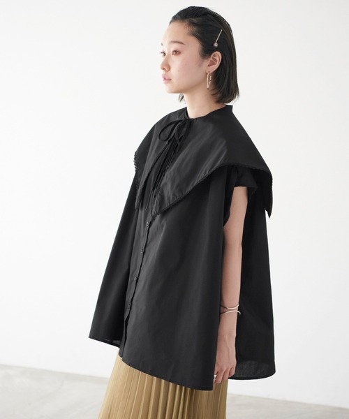 forksy.（フォルクシー）の「【forksy.】2WAYスタンドカラーシャツビックカラーセット（シャツ/ブラウス・レディース・ホワイト系その他/ブラック系その他/ホワイト系その他2/ホワイト系その他3/ブラック系その他2/ブラック系その他3/ブラック系その他4/ブラック系その他5/ブラック系その他6/ホワイト/ブラック・FREE）」の7枚目の写真
