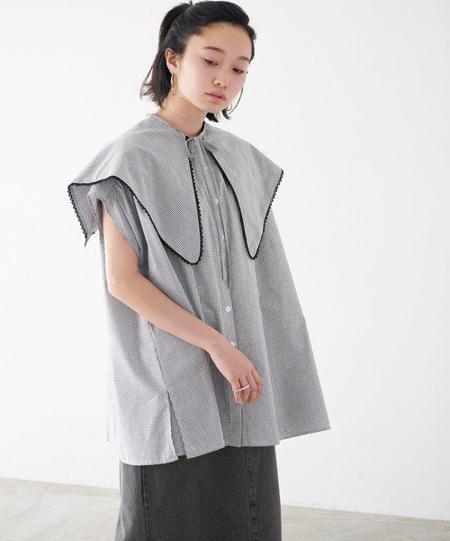 forksy.（フォルクシー）の「【forksy.】2WAYスタンドカラーシャツビックカラーセット（シャツ/ブラウス・レディース・ホワイト系その他/ブラック系その他/ホワイト系その他2/ホワイト系その他3/ブラック系その他2/ブラック系その他3/ブラック系その他4/ブラック系その他5/ブラック系その他6/ホワイト/ブラック・FREE）」の10枚目の写真