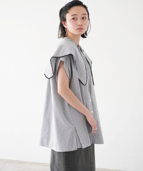 forksy.（フォルクシー）の「【forksy.】2WAYスタンドカラーシャツビックカラーセット（シャツ/ブラウス・レディース・ホワイト系その他/ブラック系その他/ホワイト系その他2/ホワイト系その他3/ブラック系その他2/ブラック系その他3/ブラック系その他4/ブラック系その他5/ブラック系その他6/ホワイト/ブラック・FREE）」の15枚目の写真