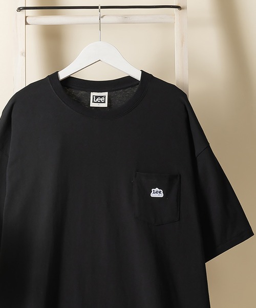 Lee(リー)の「【LEE/リー】ハウスマークミニワッペン付き半袖Tシャツ/ビッグシルエット/ユニセックス(Tシャツ/カットソー・メンズ・ベージュ/アッシュグレー/ホワイト/サックスブルー/ブラック・XL/M/L)」の3枚目の写真