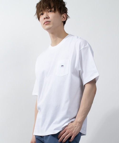 Lee(リー)の「【LEE/リー】ハウスマークミニワッペン付き半袖Tシャツ/ビッグシルエット/ユニセックス(Tシャツ/カットソー・メンズ・ベージュ/アッシュグレー/ホワイト/サックスブルー/ブラック・XL/M/L)」の9枚目の写真