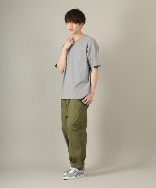 Lee(リー)の「【LEE/リー】ハウスマークミニワッペン付き半袖Tシャツ/ビッグシルエット/ユニセックス(Tシャツ/カットソー・メンズ・ベージュ/アッシュグレー/ホワイト/サックスブルー/ブラック・XL/M/L)」の22枚目の写真