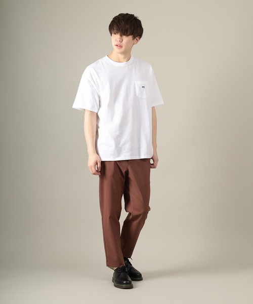 Lee(リー)の「【LEE/リー】ハウスマークミニワッペン付き半袖Tシャツ/ビッグシルエット/ユニセックス(Tシャツ/カットソー・メンズ・ベージュ/アッシュグレー/ホワイト/サックスブルー/ブラック・XL/M/L)」の12枚目の写真