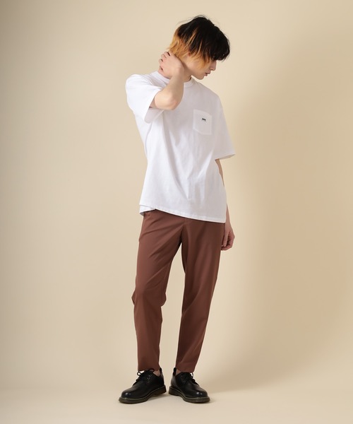 Lee(リー)の「【LEE/リー】ハウスマークミニワッペン付き半袖Tシャツ/ビッグシルエット/ユニセックス(Tシャツ/カットソー・メンズ・ベージュ/アッシュグレー/ホワイト/サックスブルー/ブラック・XL/M/L)」の6枚目の写真