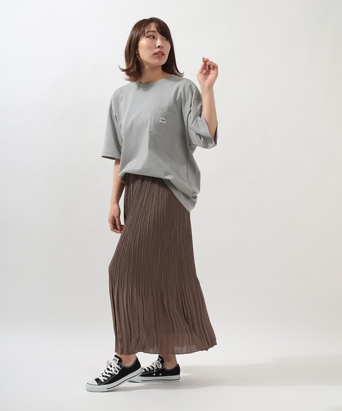 Lee(リー)の「【LEE/リー】ハウスマークミニワッペン付き半袖Tシャツ/ビッグシルエット/ユニセックス(Tシャツ/カットソー・メンズ・ベージュ/アッシュグレー/ホワイト/サックスブルー/ブラック・XL/M/L)」の20枚目の写真