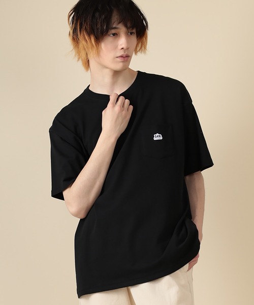 Lee(リー)の「【LEE/リー】ハウスマークミニワッペン付き半袖Tシャツ/ビッグシルエット/ユニセックス(Tシャツ/カットソー・メンズ・ベージュ/アッシュグレー/ホワイト/サックスブルー/ブラック・XL/M/L)」の13枚目の写真