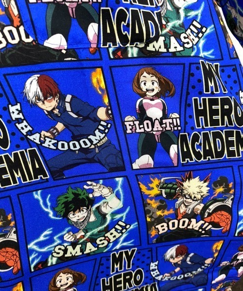 RUGGEDWORKS（ラゲッドワークス）の「【完売】《僕のヒーローアカデミア》ヒロアカ　半袖　シャツパジャマ　ルームウェア（ルームウェア/パジャマ・メンズ・ブルー/スミクロ・S/M/L）」の6枚目の写真