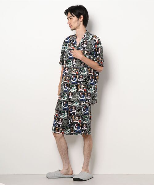 RUGGEDWORKS（ラゲッドワークス）の「【完売】《僕のヒーローアカデミア》ヒロアカ　半袖　シャツパジャマ　ルームウェア（ルームウェア/パジャマ・メンズ・ブルー/スミクロ・S/M/L）」の9枚目の写真