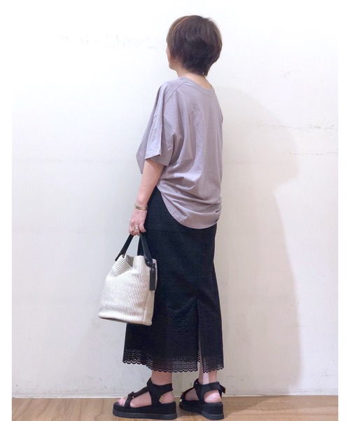 RIVE DROITE（リヴドロワ）の「H.L.W.DロゴTシャツ（Tシャツ/カットソー・レディース・オフホワイト/グレー系その他・FREE）」の11枚目の写真