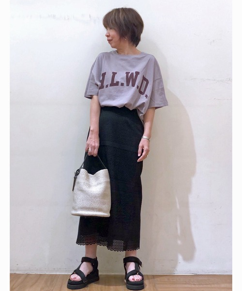 RIVE DROITE（リヴドロワ）の「H.L.W.DロゴTシャツ（Tシャツ/カットソー・レディース・オフホワイト/グレー系その他・FREE）」の10枚目の写真