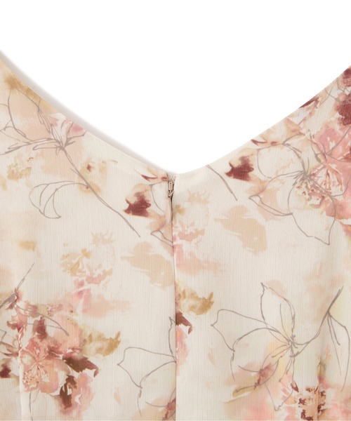 プロポーションボディドレッシング　ファジーフラワープリント ワンピース　ブルー PROPORTION BODY DRESSING（プロポーションボディドレッシング