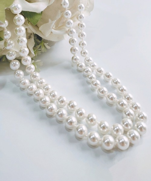 DRESS STAR（ドレス スター）の「ロングフェイクパールネックレス（ネックレス・レディース・ホワイト・フリー）」の9枚目の写真