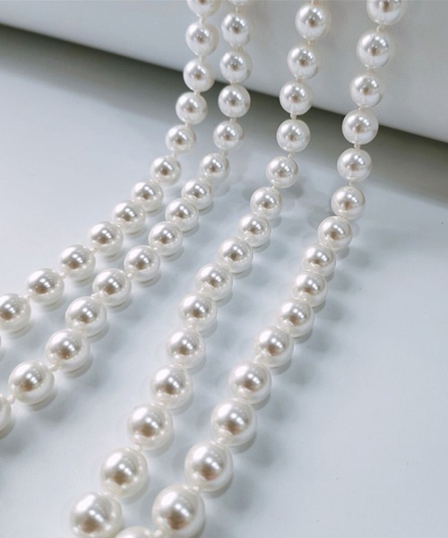 DRESS STAR（ドレス スター）の「ロングフェイクパールネックレス（ネックレス・レディース・ホワイト・フリー）」の4枚目の写真