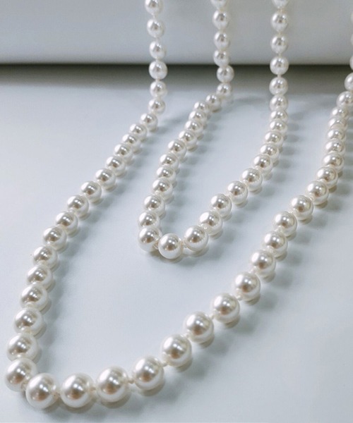 DRESS STAR（ドレス スター）の「ロングフェイクパールネックレス（ネックレス・レディース・ホワイト・フリー）」の3枚目の写真
