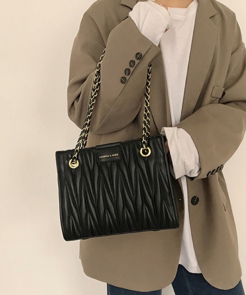 Jasmine Grandiflorum（ジャスミングランディフローラム）の「チェーンハンドバッグ（ハンドバッグ・レディース・ホワイト/ベージュ/ブラック・FREE）」の3枚目の写真