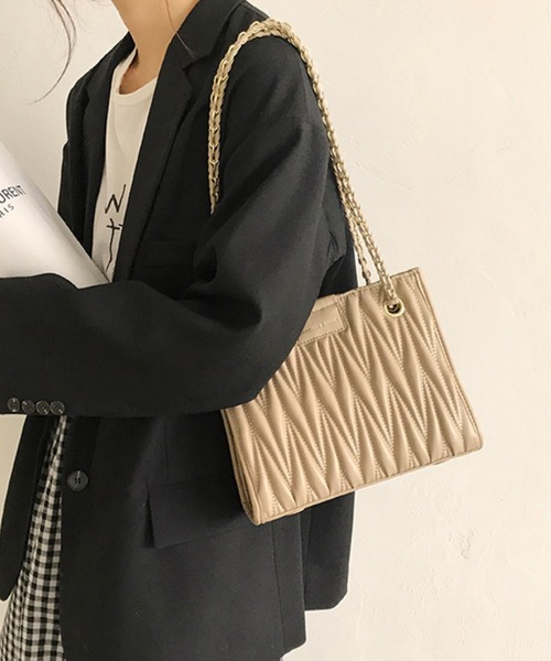 Jasmine Grandiflorum（ジャスミングランディフローラム）の「チェーンハンドバッグ（ハンドバッグ・レディース・ホワイト/ベージュ/ブラック・FREE）」の21枚目の写真