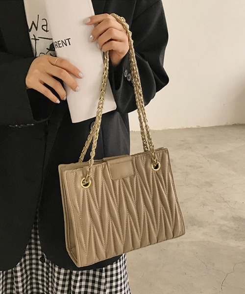 Jasmine Grandiflorum（ジャスミングランディフローラム）の「チェーンハンドバッグ（ハンドバッグ・レディース・ホワイト/ベージュ/ブラック・FREE）」の22枚目の写真