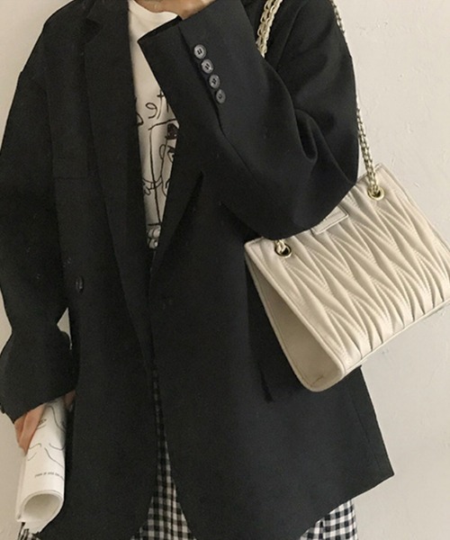 Jasmine Grandiflorum（ジャスミングランディフローラム）の「チェーンハンドバッグ（ハンドバッグ・レディース・ホワイト/ベージュ/ブラック・FREE）」の18枚目の写真