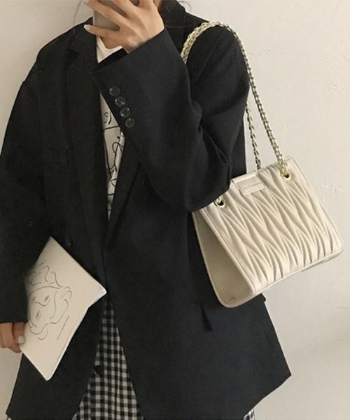 Jasmine Grandiflorum（ジャスミングランディフローラム）の「チェーンハンドバッグ（ハンドバッグ・レディース・ホワイト/ベージュ/ブラック・FREE）」の17枚目の写真