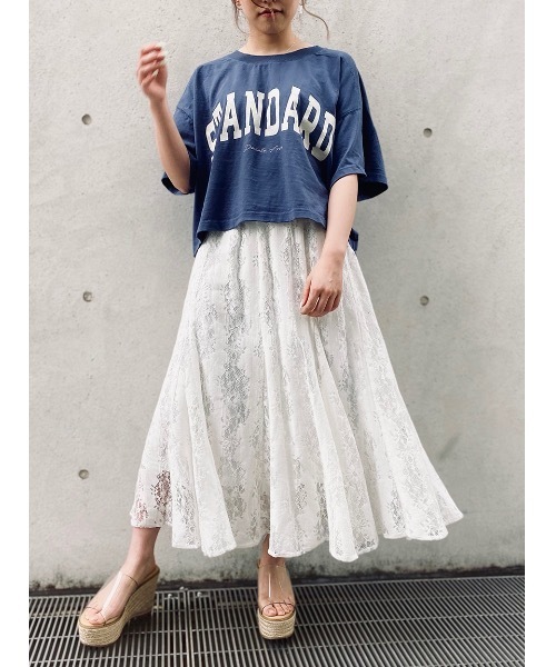 NOMAE（ノーマエ）の「【NOMAE】ヴィンテージカレッジロゴT（Tシャツ/カットソー・レディース・ホワイト/ベージュ/ネイビー系/ライトグレー・FREE）」の15枚目の写真