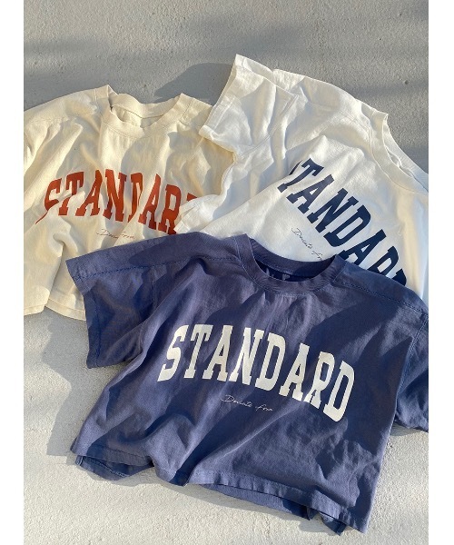 NOMAE（ノーマエ）の「【NOMAE】ヴィンテージカレッジロゴT（Tシャツ/カットソー・レディース・ホワイト/ベージュ/ネイビー系/ライトグレー・FREE）」の16枚目の写真