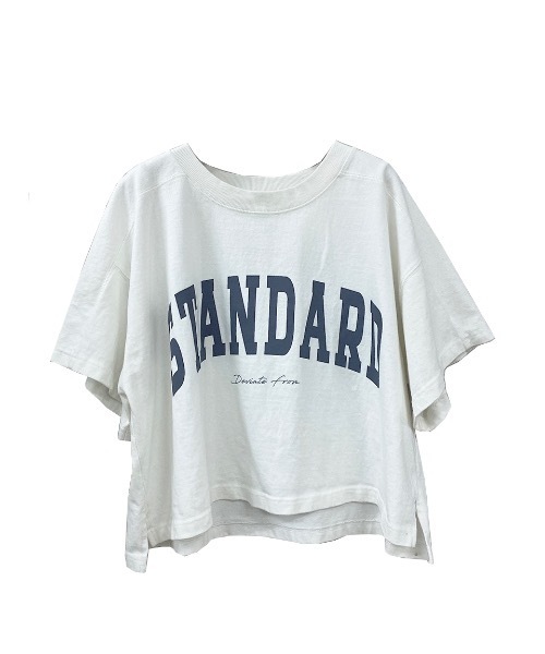 NOMAE（ノーマエ）の「【NOMAE】ヴィンテージカレッジロゴT（Tシャツ/カットソー・レディース・ホワイト/ベージュ/ネイビー系/ライトグレー・FREE）」の11枚目の写真