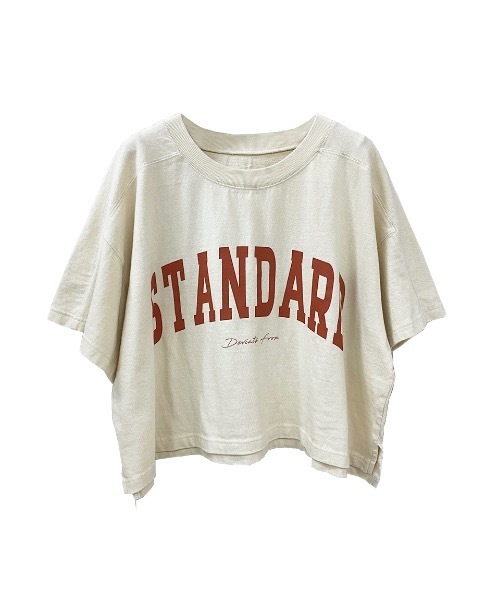 NOMAE（ノーマエ）の「【NOMAE】ヴィンテージカレッジロゴT（Tシャツ/カットソー・レディース・ホワイト/ベージュ/ネイビー系/ライトグレー・FREE）」の12枚目の写真