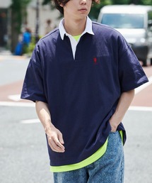 U.S. POLO ASSN. | U.S. POLO ASSN. /ユーエスポロアッスン 別注ワンポイント刺繍 ビッグシルエット半袖ラガーシャツ(ポロシャツ)