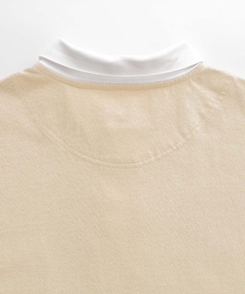 U.S. POLO ASSN.（ユーエスポロアッスン）の「U.S. POLO ASSN. /ユーエスポロアッスン 別注ワンポイント刺繍 ビッグシルエット半袖ラガーシャツ（ポロシャツ・メンズ・ネイビー/ベージュ/オリーブ/オレンジ/ブラック/サックスブルー・L/M/S）」の17枚目の写真