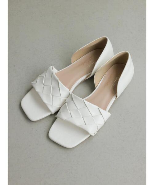 AMERICAN HOLIC(アメリカンホリック)の「編み込みセパレートフラットシューズ(サンダル・レディース・ベージュ/ホワイト/ブラック/サックスブルー・M/L/S)」の7枚目の写真