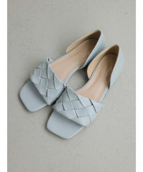 AMERICAN HOLIC(アメリカンホリック)の「編み込みセパレートフラットシューズ(サンダル・レディース・ベージュ/ホワイト/ブラック/サックスブルー・M/L/S)」の6枚目の写真