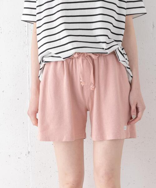 URBAN RESEARCH Sonny Label（アーバンリサーチサニーレーベル）の「Leona SURF　ヘンプコットンショートパンツ（その他パンツ・レディース・ベージュ/グリーン系その他/ブラック・FREE）」の3枚目の写真