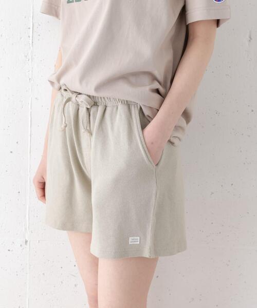 URBAN RESEARCH Sonny Label（アーバンリサーチサニーレーベル）の「Leona SURF　ヘンプコットンショートパンツ（その他パンツ・レディース・ベージュ/グリーン系その他/ブラック・FREE）」の4枚目の写真