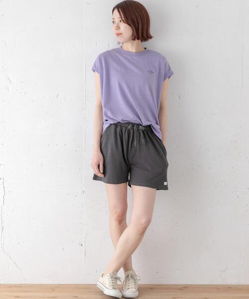 URBAN RESEARCH Sonny Label（アーバンリサーチサニーレーベル）の「Leona SURF　ヘンプコットンショートパンツ（その他パンツ・レディース・ベージュ/グリーン系その他/ブラック・FREE）」の8枚目の写真