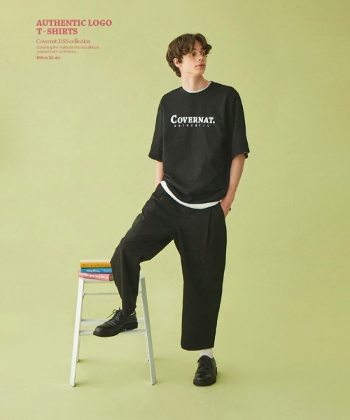 COVERNAT(カバーナット)の「【COVERNAT】AUTHENTIC LOGO TEE / カバーナット オーセンティック ロゴ Tシャツ(Tシャツ/カットソー・メンズ・ホワイト/チャコールグレー/ブラック/ピンク/ブルーグリーン・SMALL/MEDIUM/LARGE/X-LARGE)」の8枚目の写真