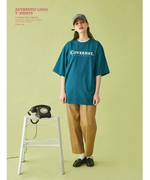 COVERNAT(カバーナット)の「【COVERNAT】AUTHENTIC LOGO TEE / カバーナット オーセンティック ロゴ Tシャツ(Tシャツ/カットソー・メンズ・ホワイト/チャコールグレー/ブラック/ピンク/ブルーグリーン・SMALL/MEDIUM/LARGE/X-LARGE)」の10枚目の写真