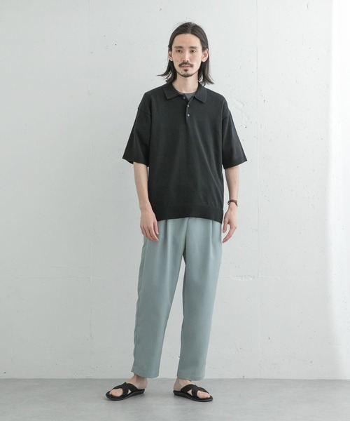 URBAN RESEARCH（アーバンリサーチ）の「37.5ハンドウォッシャブルニットポロシャツ（ポロシャツ・メンズ・ブラック/ベージュ/ネイビー・MEDIUM/LARGE）」の4枚目の写真