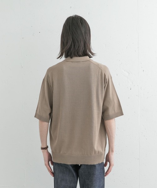 URBAN RESEARCH（アーバンリサーチ）の「37.5ハンドウォッシャブルニットポロシャツ（ポロシャツ・メンズ・ブラック/ベージュ/ネイビー・MEDIUM/LARGE）」の13枚目の写真