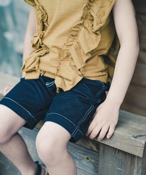 RADCHAP（ラッドチャップ）の「【真夏の7デイズ】ハーフパンツ（その他パンツ・キッズ・ブラック/マスタード/ターコイズブルー・120cm/150cm/90cm/110cm/130cm/100cm/140cm）」の16枚目の写真