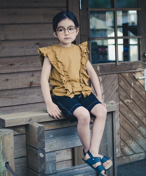 RADCHAP（ラッドチャップ）の「【真夏の7デイズ】ハーフパンツ（その他パンツ・キッズ・ブラック/マスタード/ターコイズブルー・120cm/150cm/90cm/110cm/130cm/100cm/140cm）」の6枚目の写真