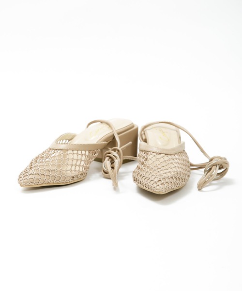 AS KNOW AS PINKY(アズノゥアズピンキー)の「2wayレースアップサンダル(サンダル・レディース・ブラウン/ベージュ・M/L)」の7枚目の写真